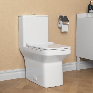 Open Box - ACE One-Piece Square Toilet, 12" Rough-in Dual-Flush