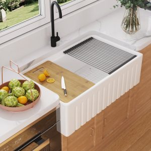 DeerValley DV-1K0065 Workstation Kitchen Sinks Porcelain Quiet Design