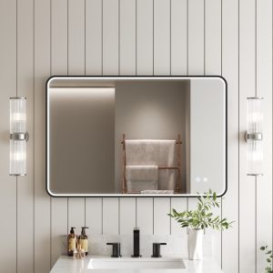 DeerValley DV-1VM0311 Vanity Mirrors LED Black Frame Anti-Fog Memory
